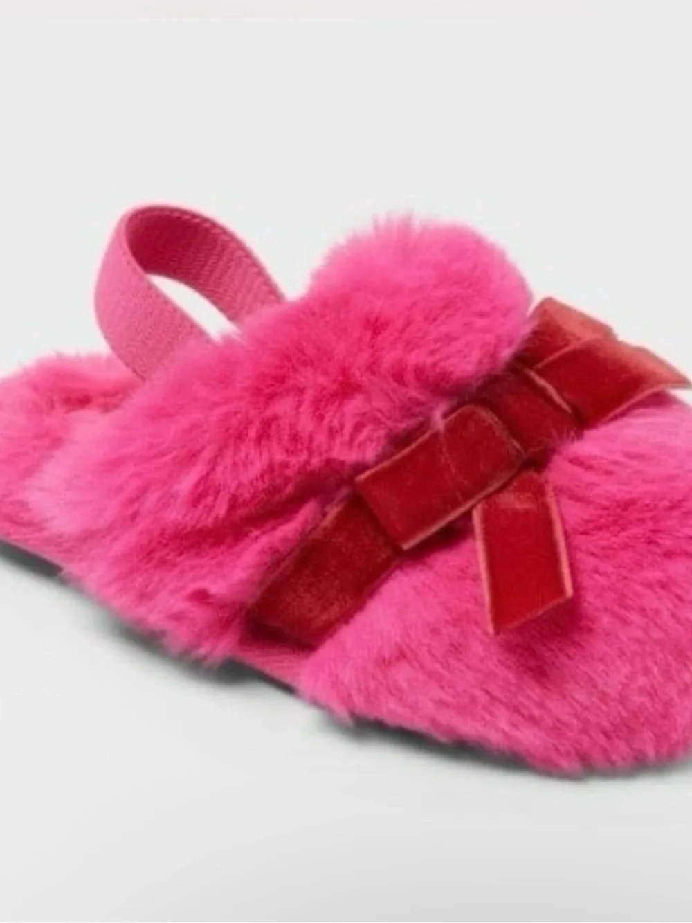 Toddler Adler Plush Scuff Slippers - Cat & Jack™ Pink Toddler Size 5T-6T New